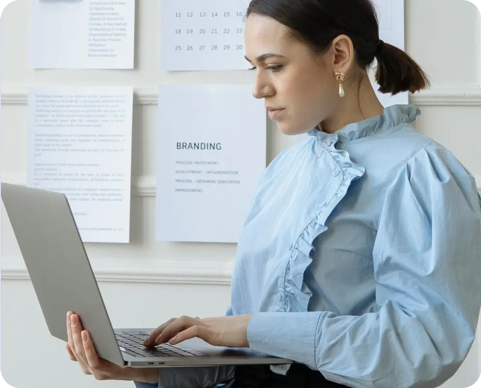 Woman with laptop