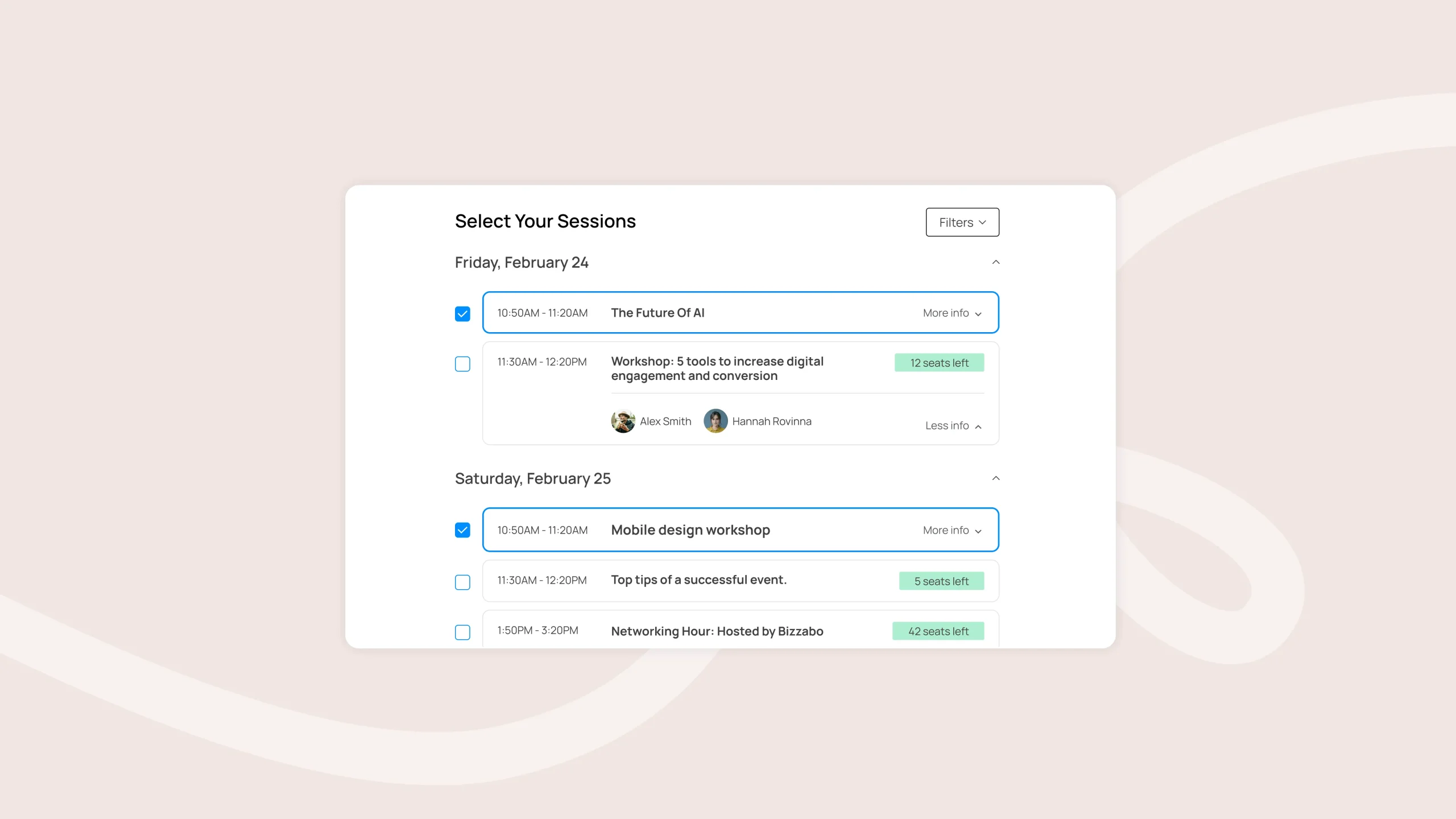 Session Registration